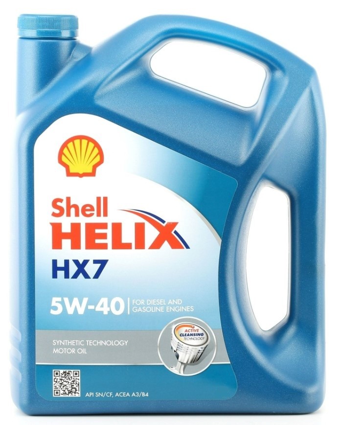 Buy Engine oil SHELL diesel 550053771 Helix, HX7 5W-40, 5l