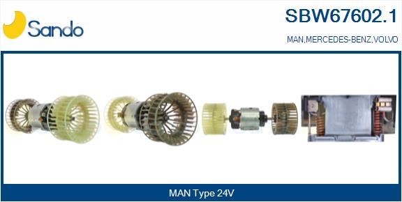 SANDO SBW67602.1 Heater blower motor 8157216
