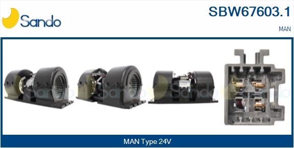 SANDO SBW67603.1 Heater blower motor 81619306086
