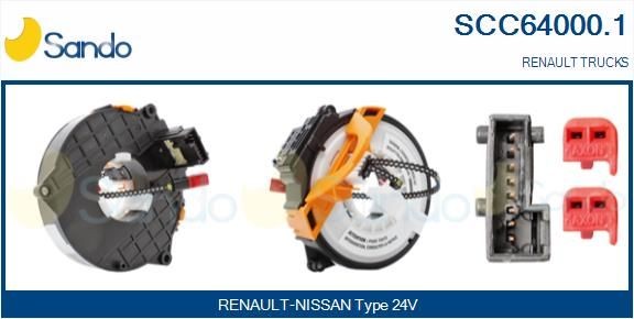 SANDO SCC64000.1 Wickelfeder, Airbag für RENAULT TRUCKS Premium 2 LKW in Original Qualität