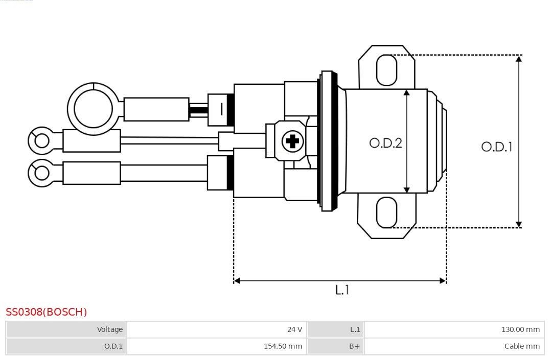 AS-PL SS0308(BOSCH) Starter motor solenoid