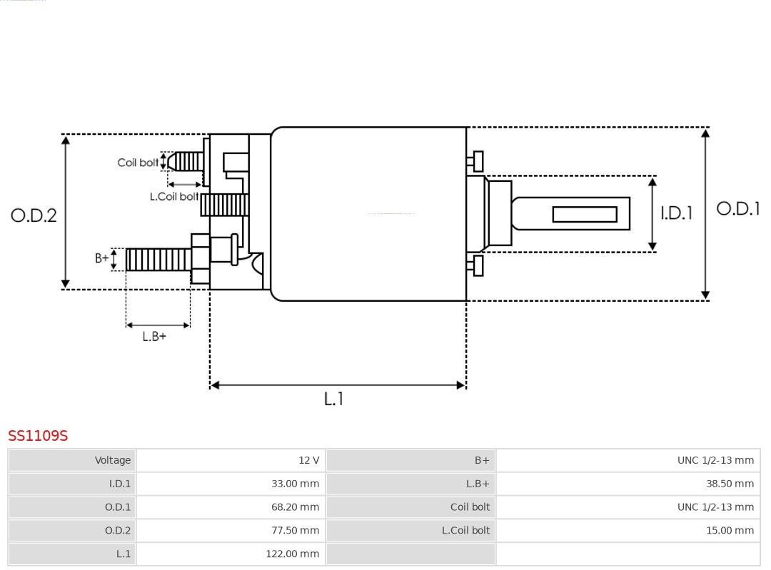 AS-PL SS1109S Starter motor solenoid