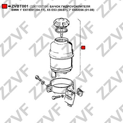 ZZVF ZVBT001 Serbatoio compensazione, Olio sist. idraul.-Servosterzo