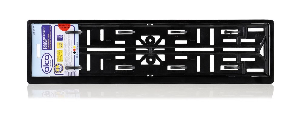 ALCA 828000 Number plate holder black, UV resistant, frameless