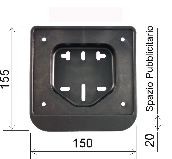 RMS Length: 150mm, Height: 155mm Number plate surround 14 270 0040 buy