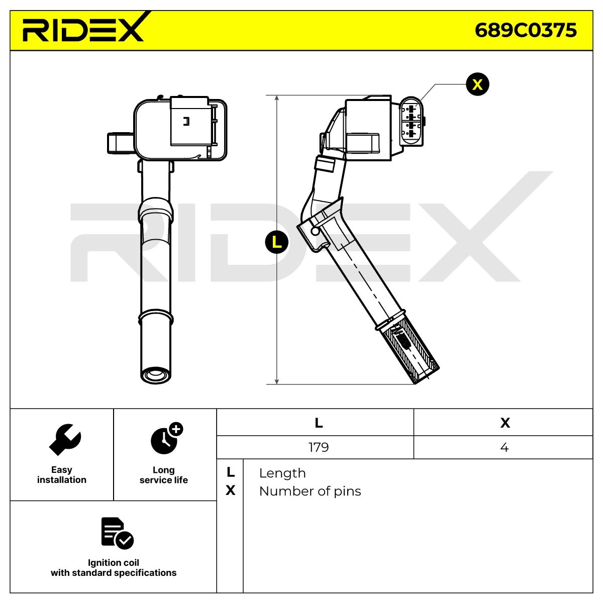 RIDEX Coil plug 689C0375 buy online