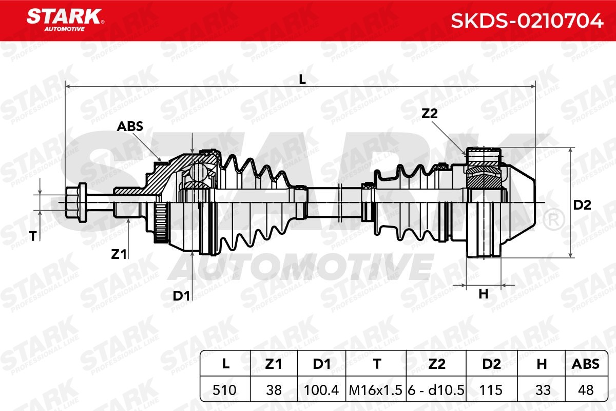 STARK CV axle SKDS-0210704 buy online