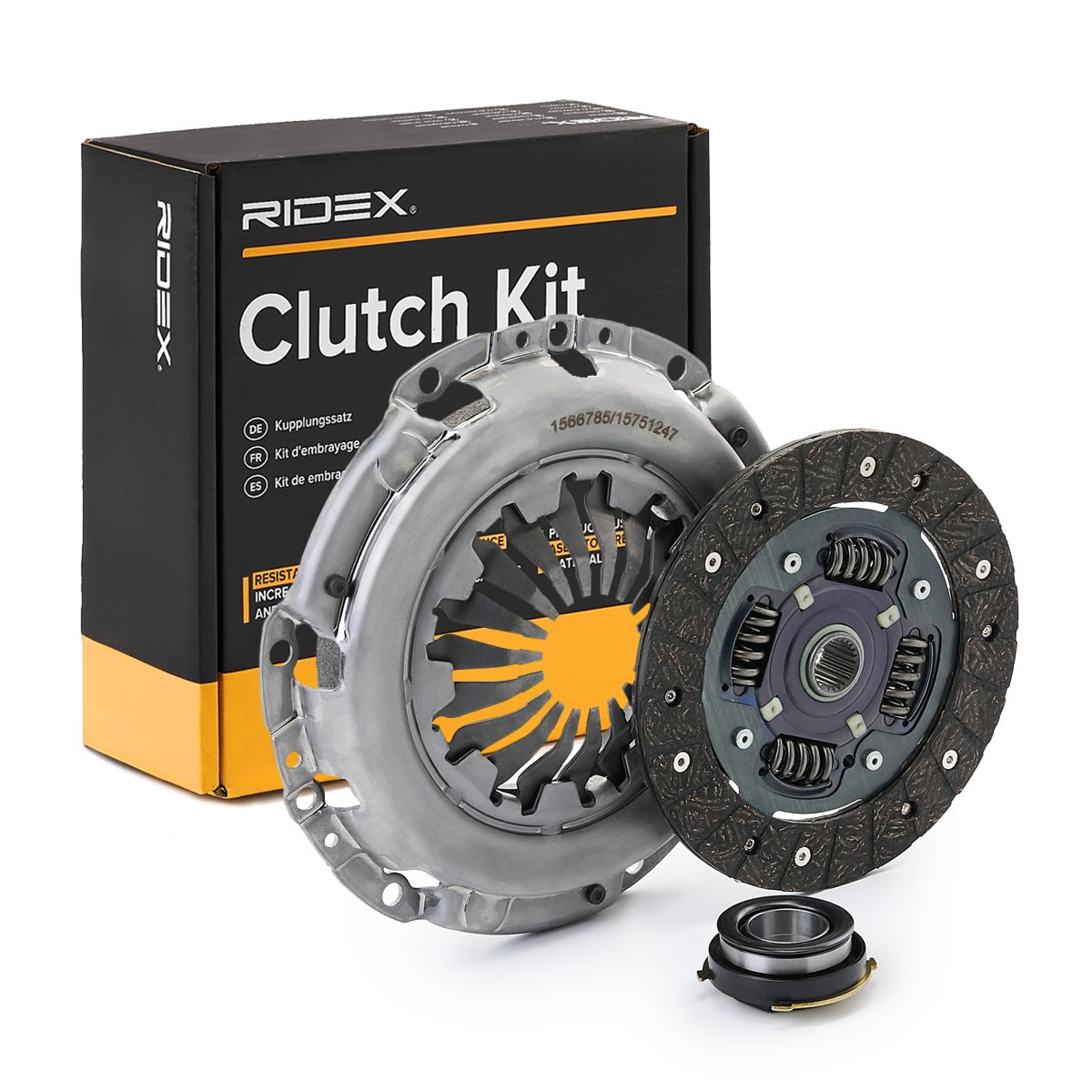 RIDEX 479C0935 Clutch kit with clutch release bearing, with clutch disc, 190mm