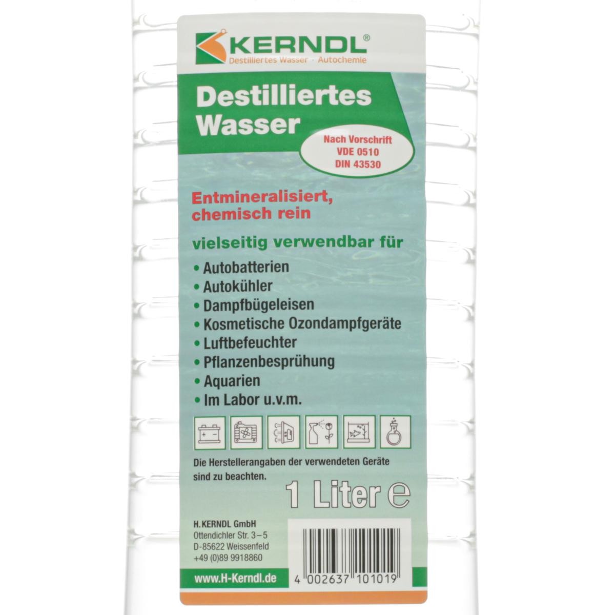 S10101 1L. KERNDL Destilliertes Wasser 1l, Flasche