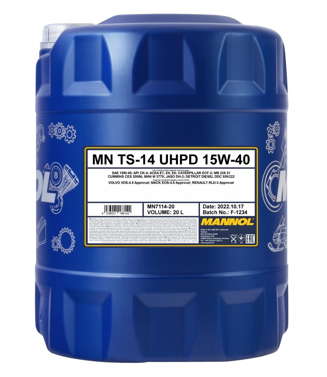 MANNOL MN7114-20 Motoröl für VOLVO FE LKW in Original Qualität