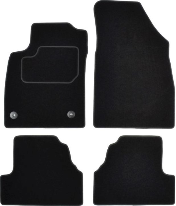 A041 OPL195 PRM 01 MAMMOOTH Floor mats OPEL Textile, Front and Rear, Quantity: 4, black