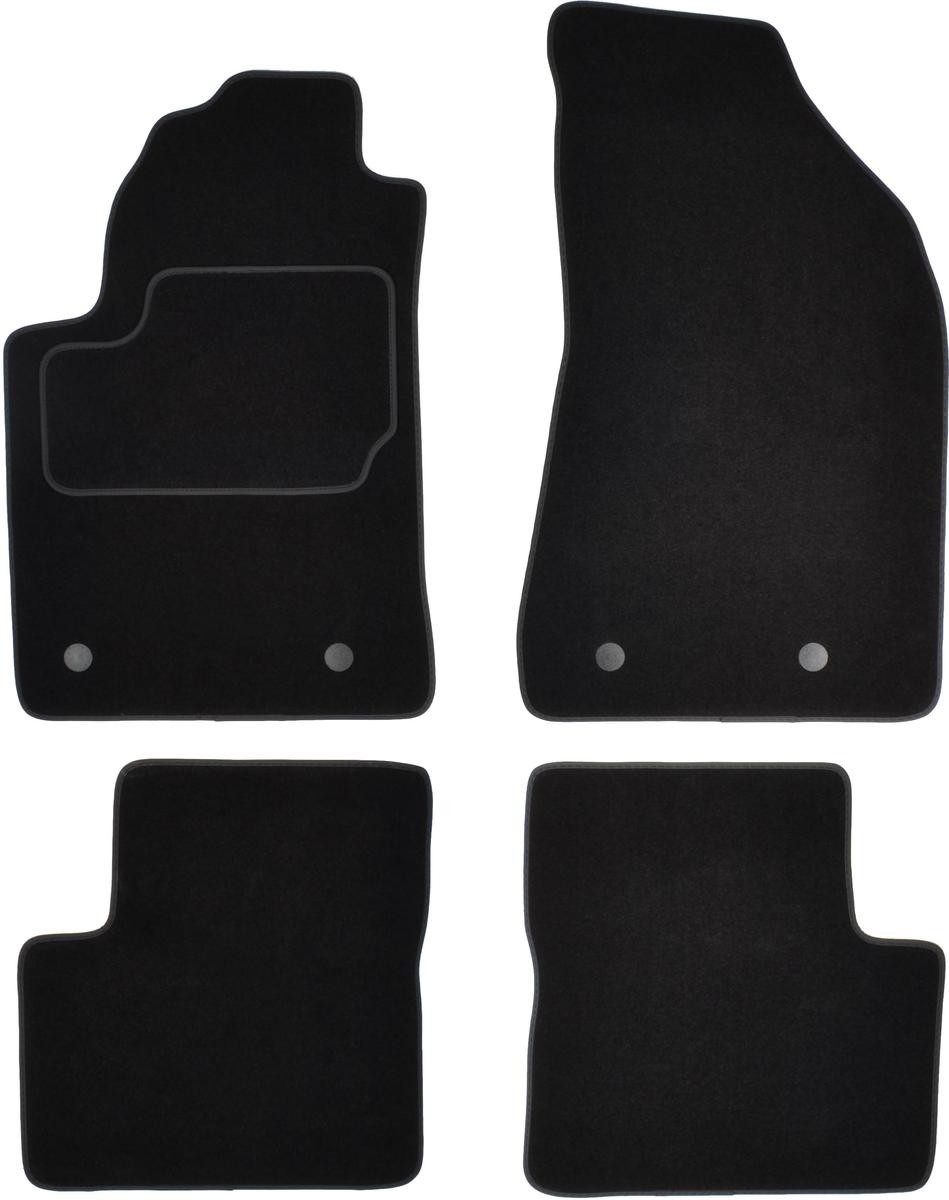 CUSTOPOL Textile, Front and Rear, Quantity: 4, black, Tailored Car mats FIA60C buy