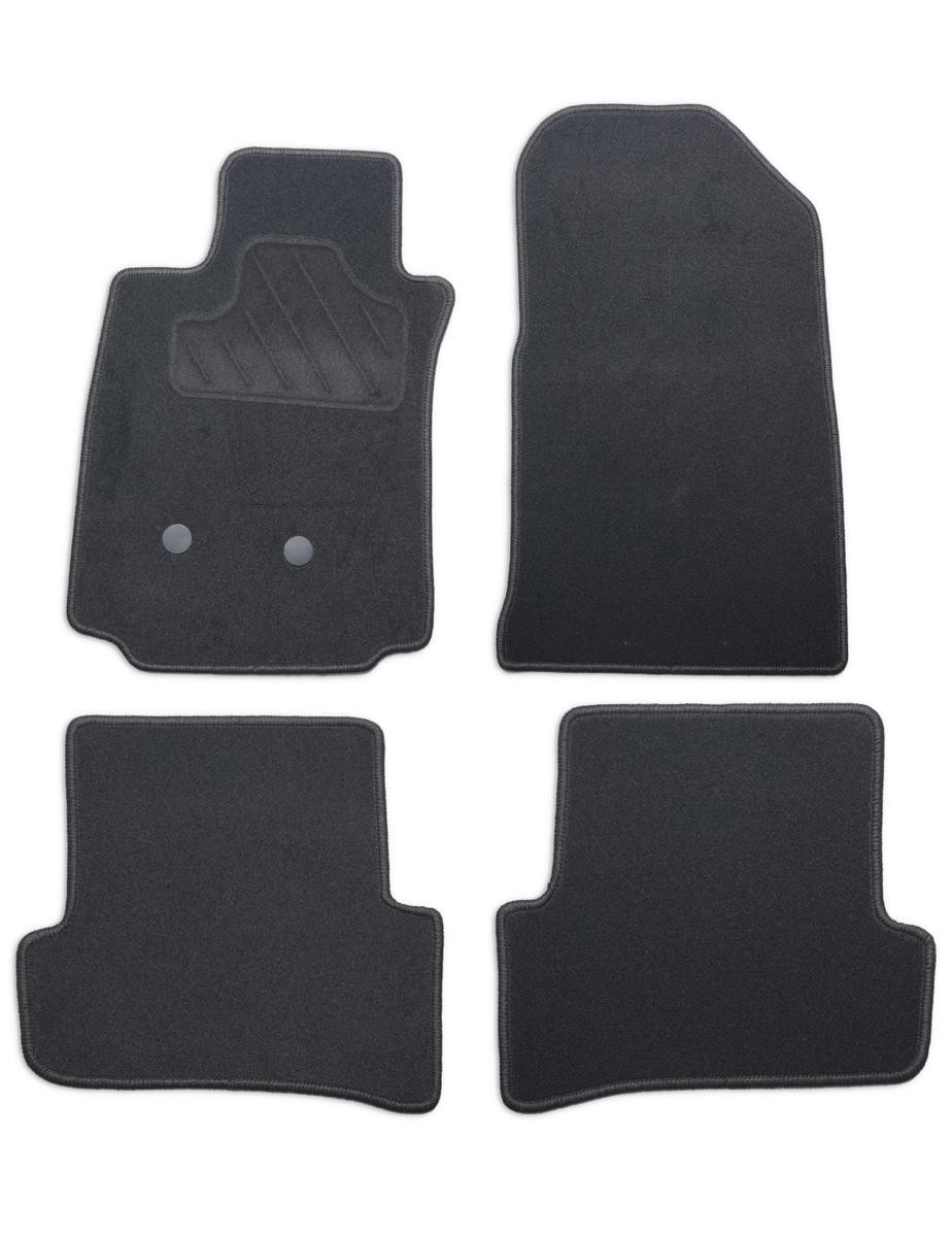 Tailored car mats CUSTOPOL Textile, Front and Rear, Quantity: 4, black, Tailored - RNT125C