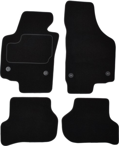 Car mats CUSTOPOL Textile, Front and Rear, Quantity: 4, black, Tailored - SET40C