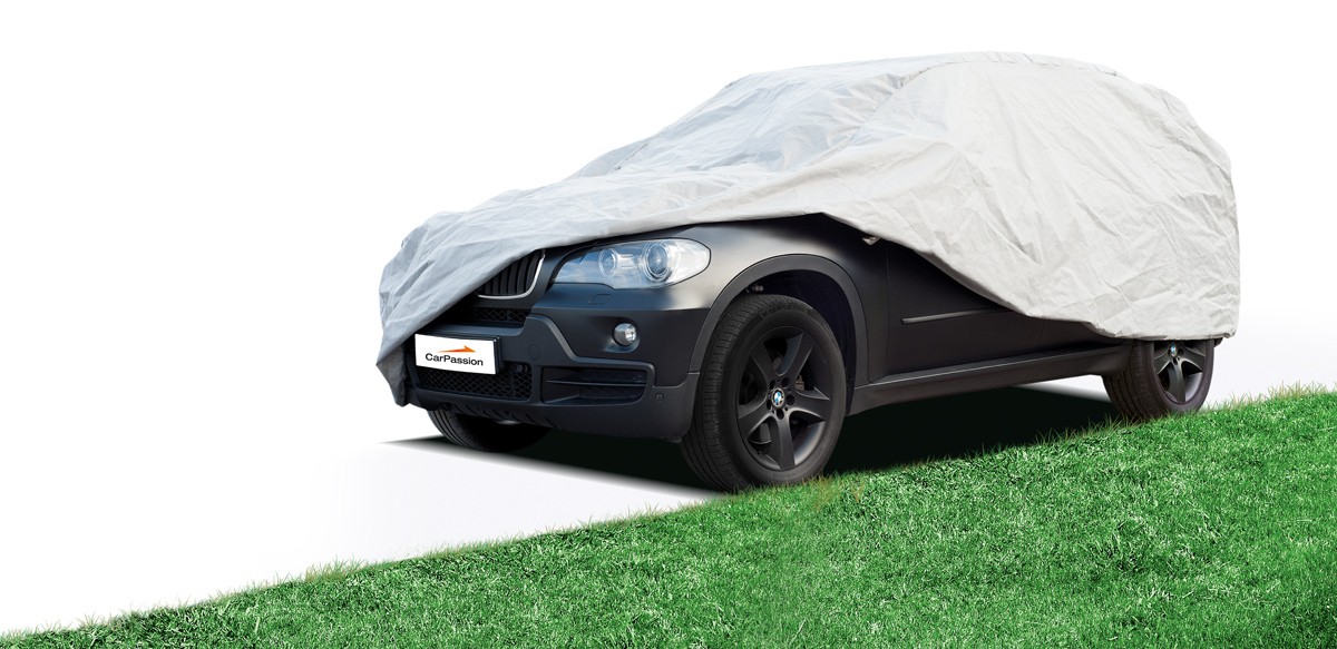 CARPASSION full-size, XL 465 cm, grey Length: 465cm, Height: 137cm Car protection cover 10027 buy