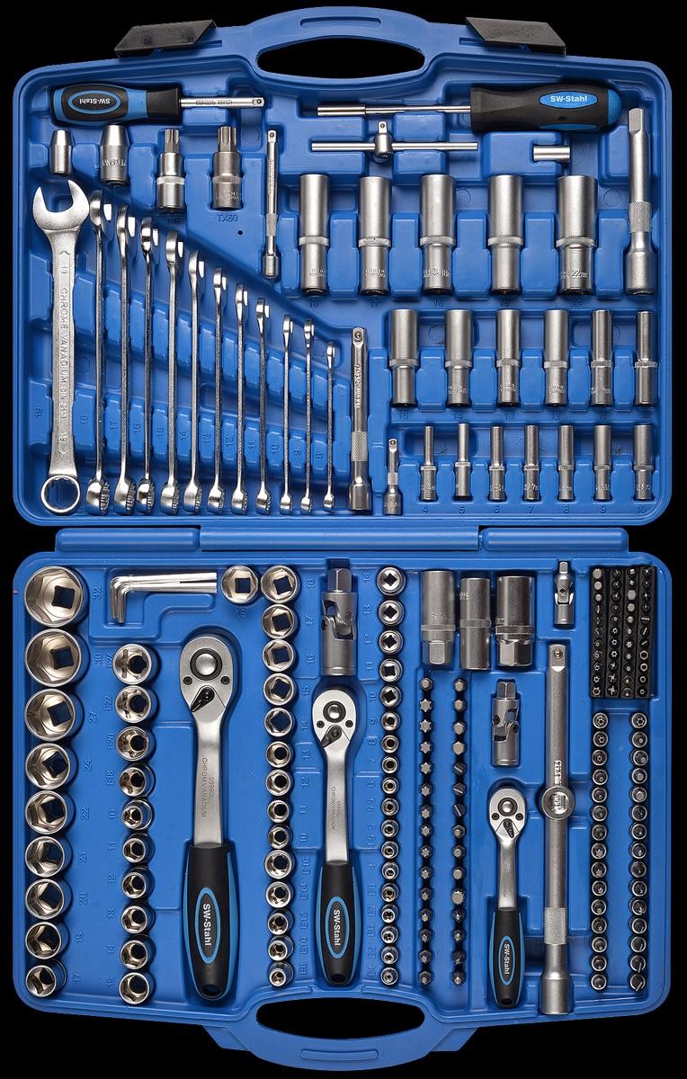 07631L SW-Stahl Werkzeug-Set Anzahl Werkzeuge: 219, Schlüsselweite: 8, 9,  10, 11, 12, 13, 14, 15, 16, 17, 18, 19, H4, H4.5, H5, H5.5, H6, H7, H8, H9,  H10, H11, H12, H13, H14
