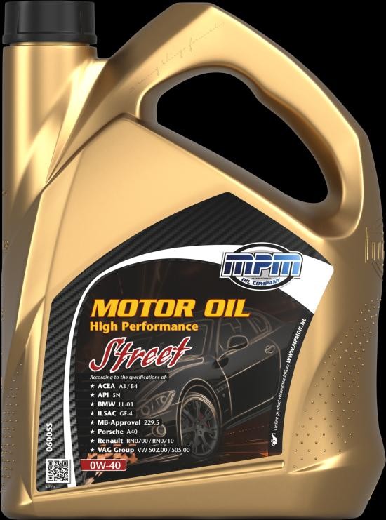 Buy Car oil MPM diesel 06005S High Performance, Street 0W-40, 5l, Synthetic, Synthetic Oil
