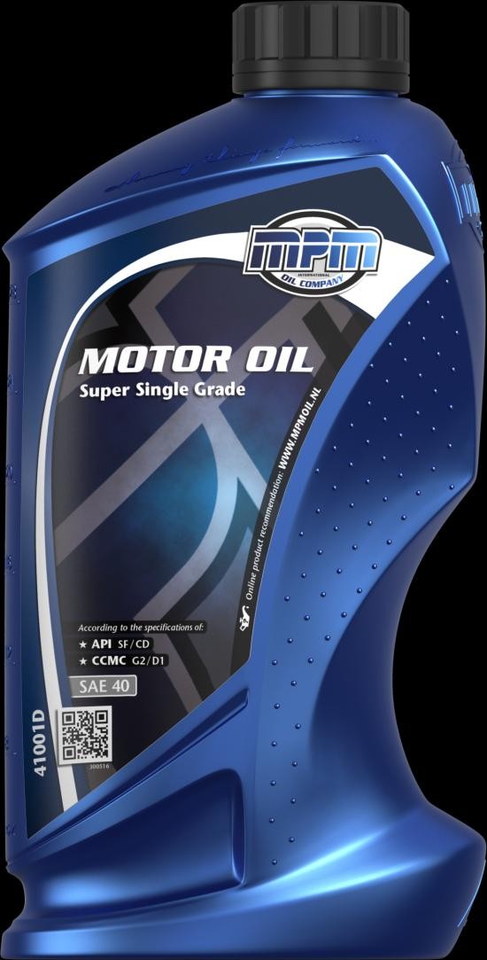 Engine oil MPM SAE 40, 1l, Contains mineral oil, Mineral Oil longlife 41001D