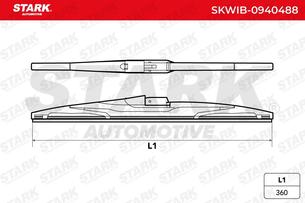 OEM-quality STARK SKWIB-0940488 Rear wiper blade