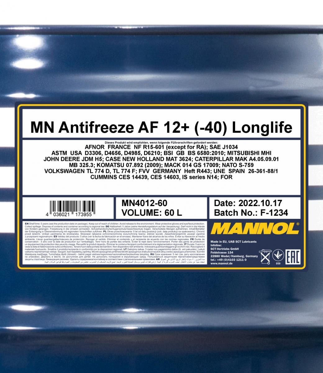 MANNOL | Kühlerfrostschutzmittel MN4012-60