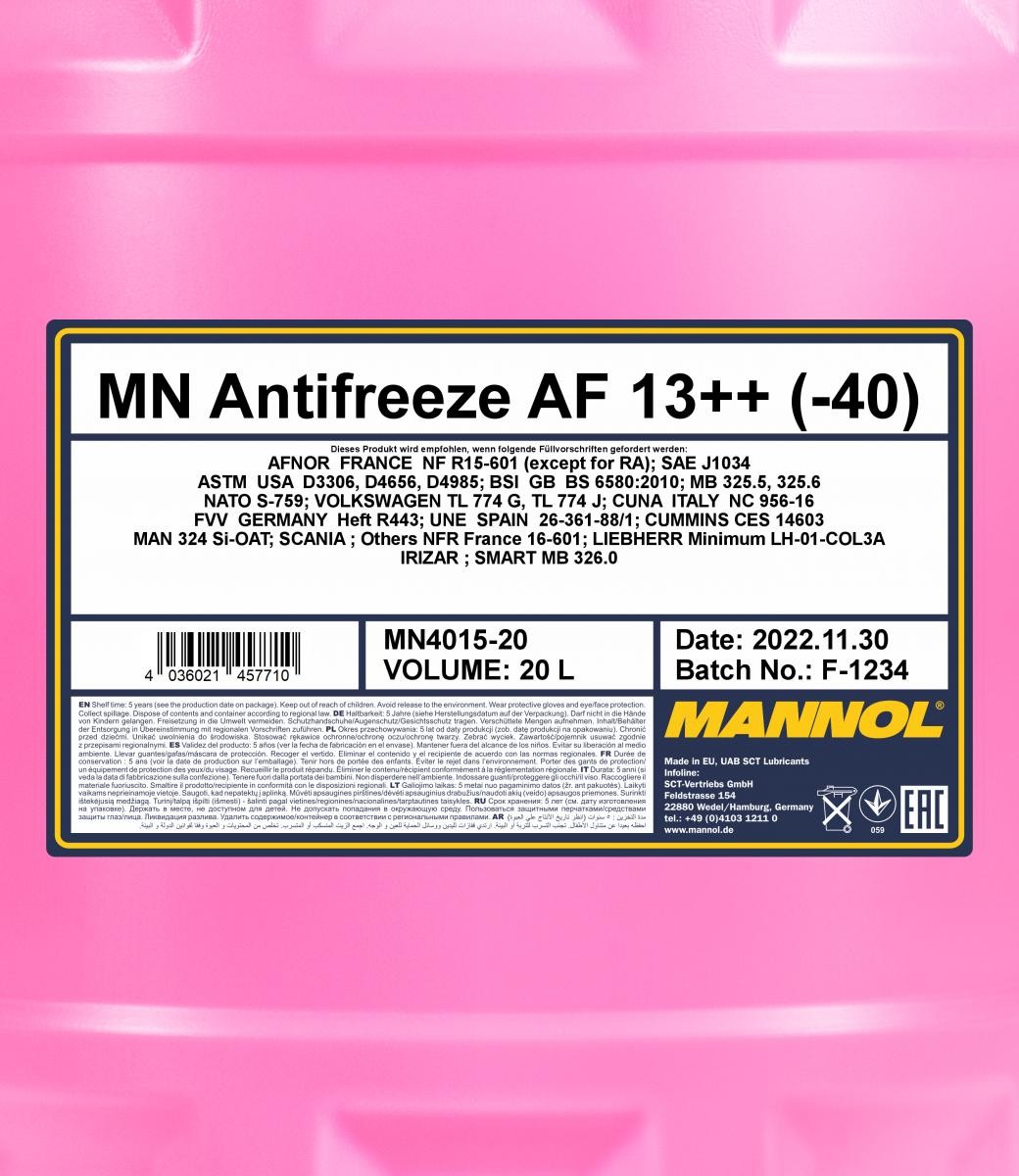 MANNOL | Kühlerfrostschutzmittel MN4015-20