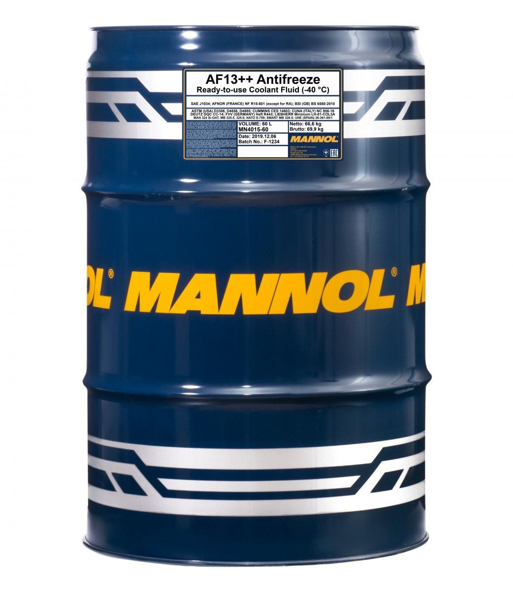 MN4015-60 MANNOL AF13++, High-performance G12 Rot, 60l G12, Temperaturbereich von: +125, -40°C Frostschutz MN4015-60 günstig kaufen