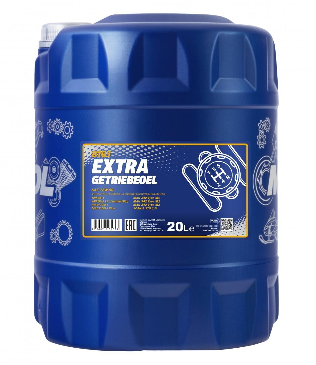 MN8103-20 MANNOL Gearbox oil JEEP 75W-90, Synthetic Oil, Capacity: 20l