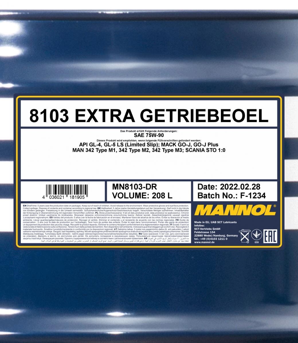 MANNOL Extra Getriebeoel 75W-90 GL-4/GL-5 LS