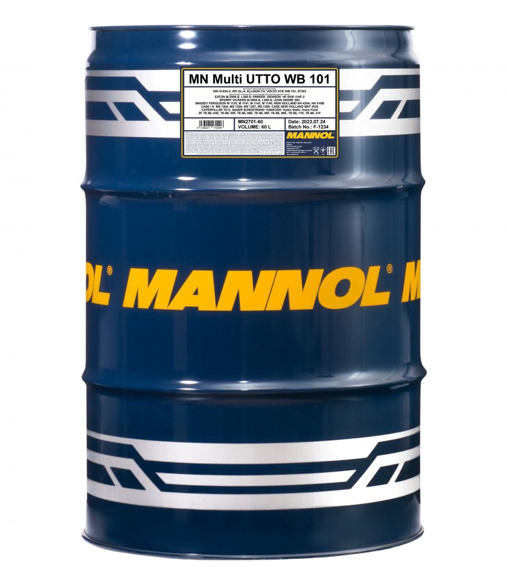 MANNOL Multi UTTO WB 101 MN2701-60 Transmission fluid Mineral Oil, Capacity: 60l