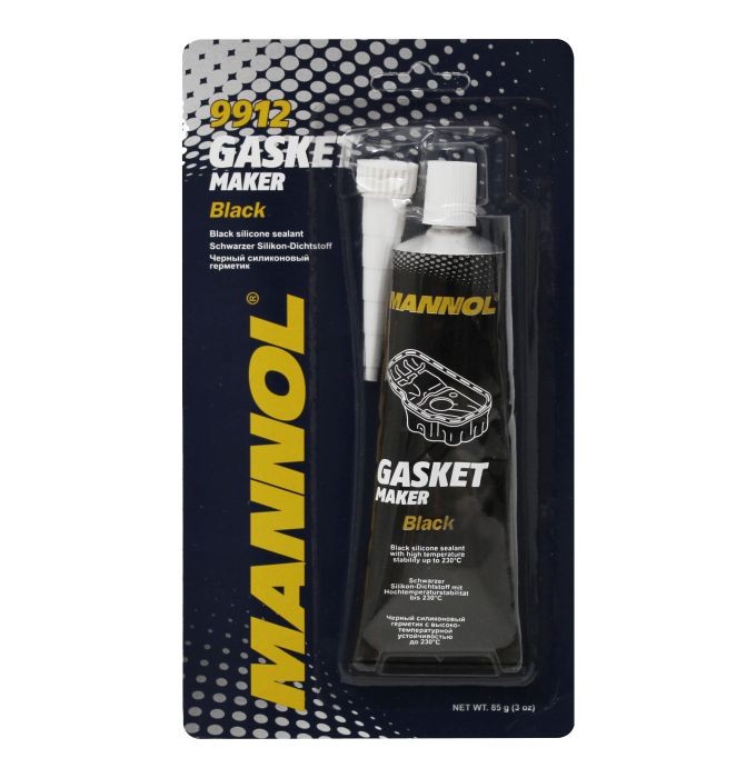 MANNOL Gasket Maker, Black 9912 Seam sealers for cars Blister Pack, Tube, Capacity: 85ml, Alkali-Resistant, Acid proof, Permanently elastic, black