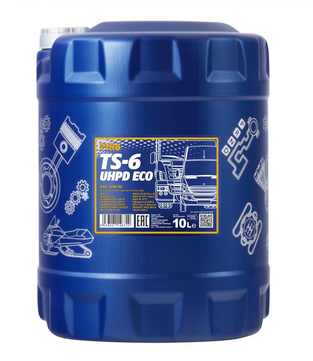 MANNOL TS-6, UHPD Eco MN7106-10 Engine oil 10W-40, 10l