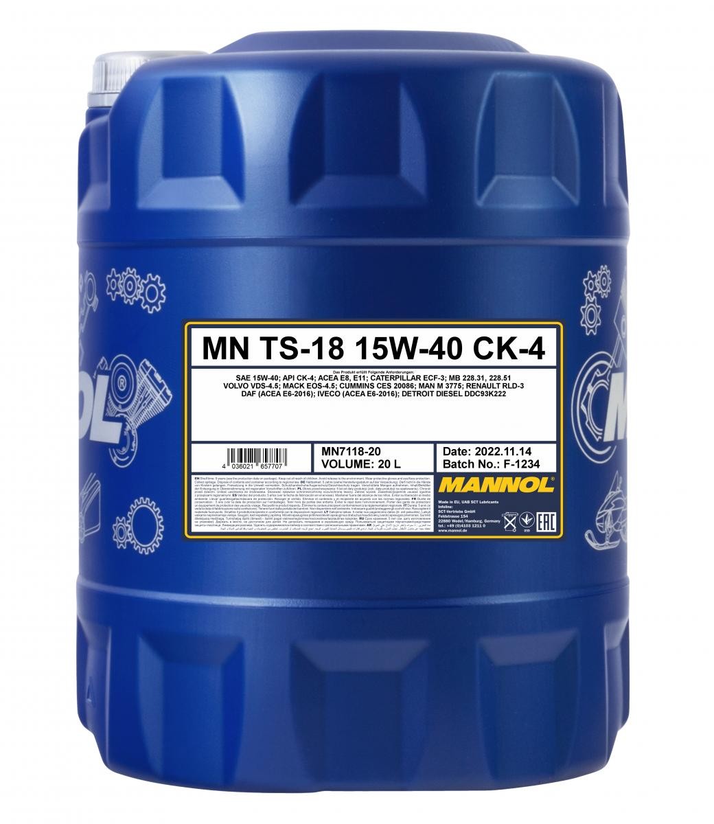 MN7118-20 MANNOL Motoröl SCANIA L,P,G,R,S - series