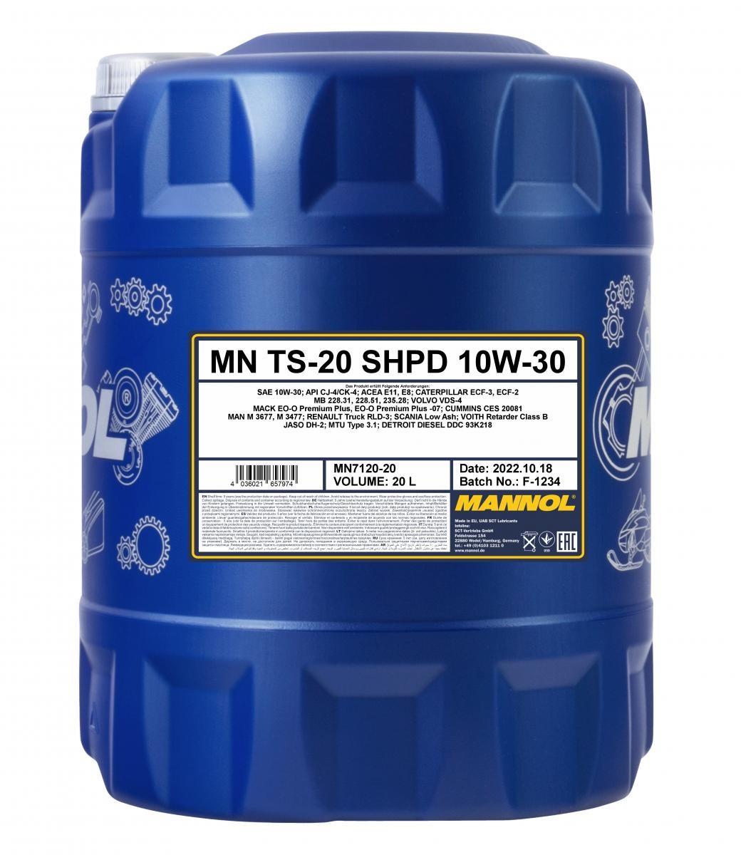 MANNOL MN7120-20 Motoröl für VOLVO FH II LKW in Original Qualität