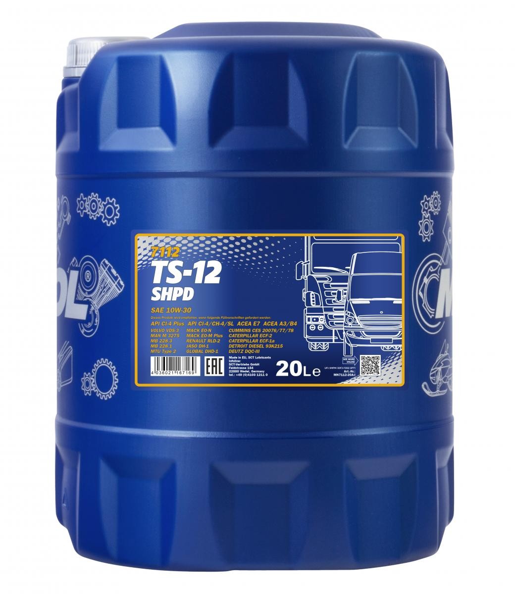 10W-30, 20l, Part Synthetic Oil from MANNOL - MN7112-20