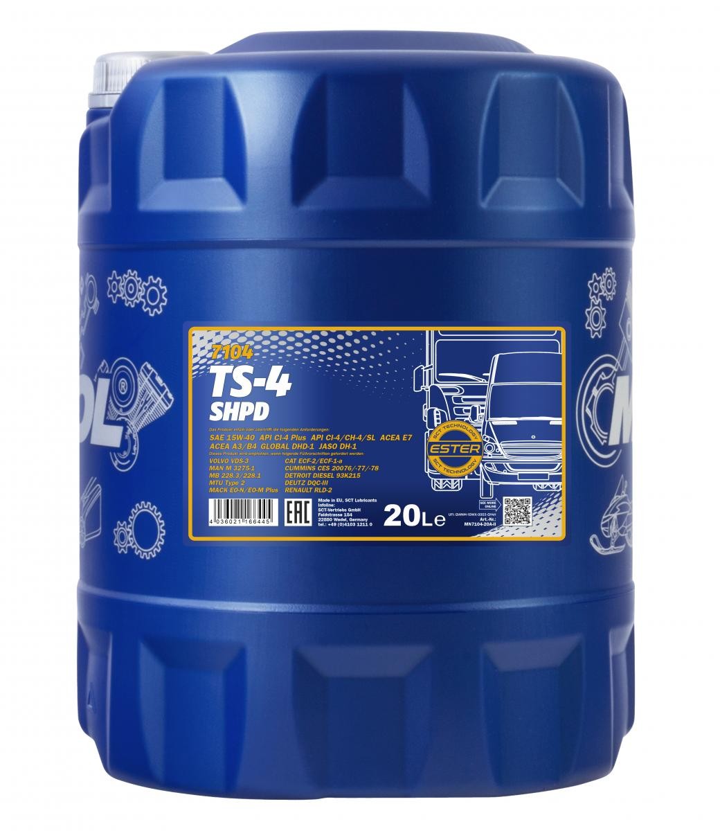 MANNOL MN7104-20 Motoröl für MERCEDES-BENZ LK/LN2 LKW in Original Qualität