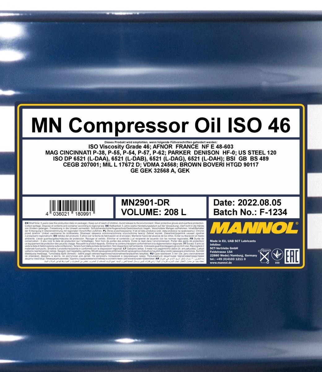 MANNOL Oil, compressor MN2901-DR