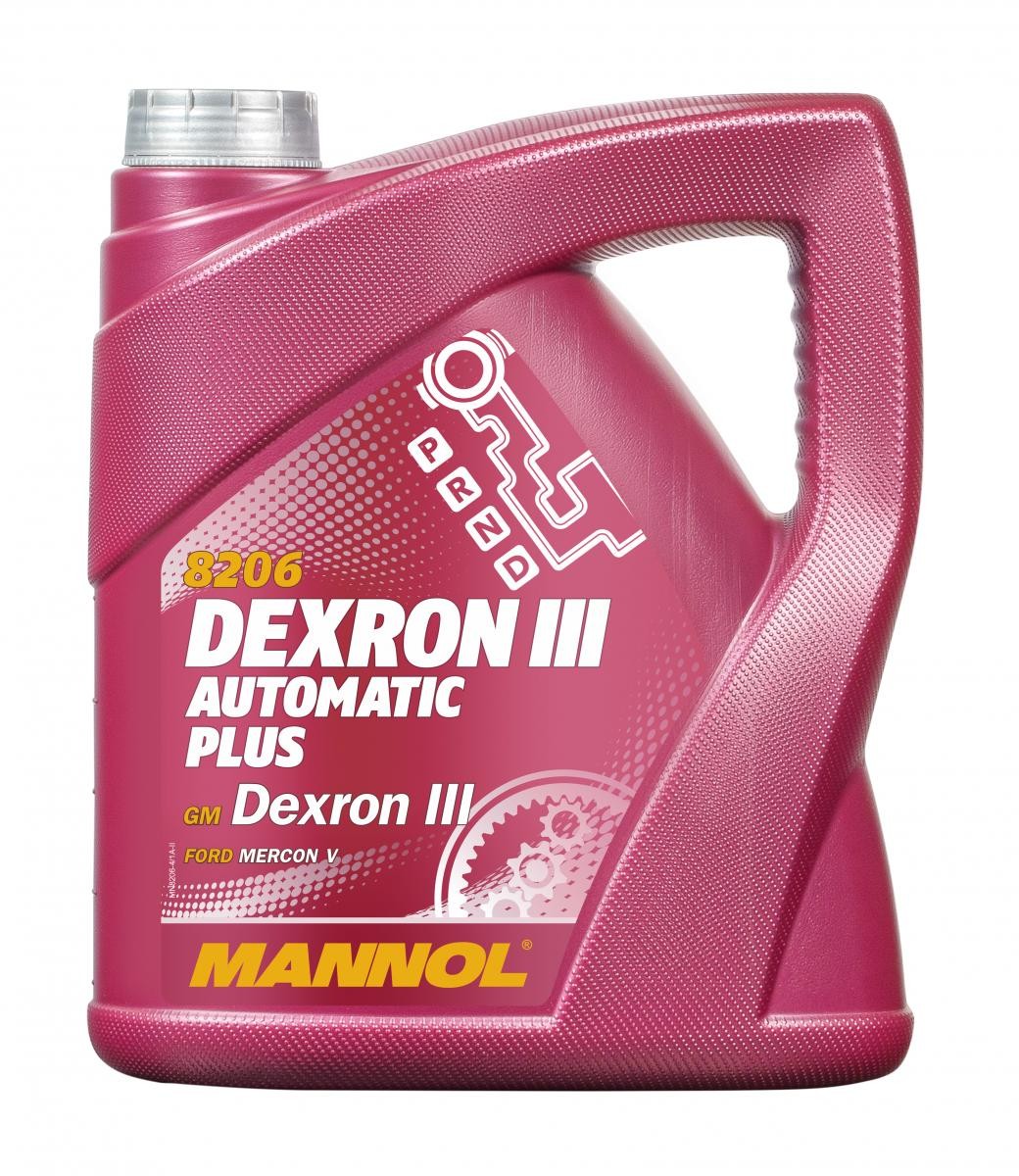 MANNOL Dexron III Automatic, Plus MN8206-4 Automatic transmission fluid ATF III, 4l, red