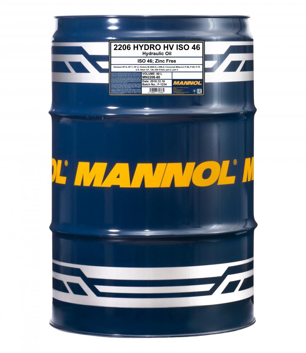 MANNOL Hydro HV ISO 46, Zinc Free Central Hydraulic Oil MN2206-60 buy