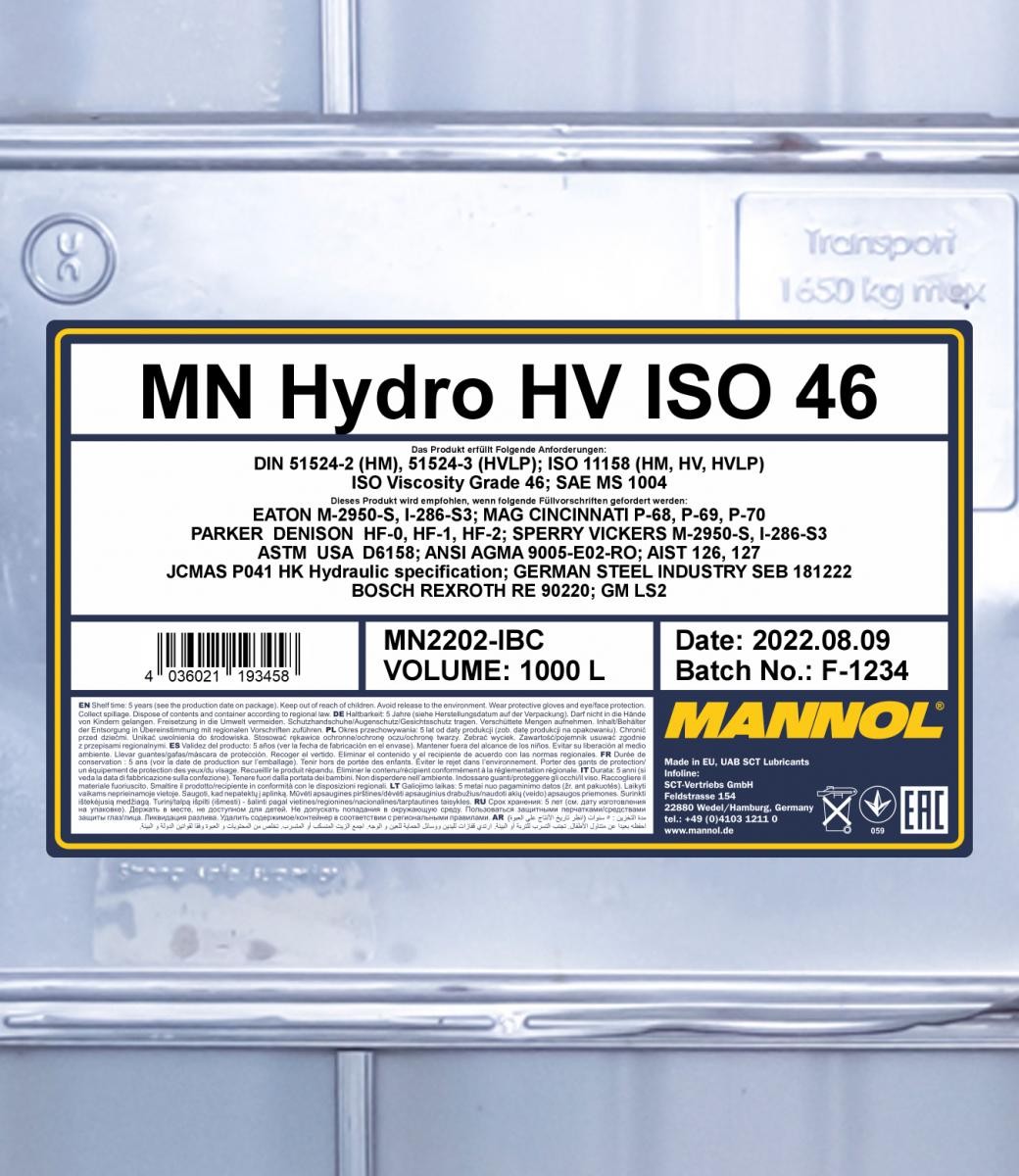 MANNOL Central Hydraulic Oil MN2202-IBC