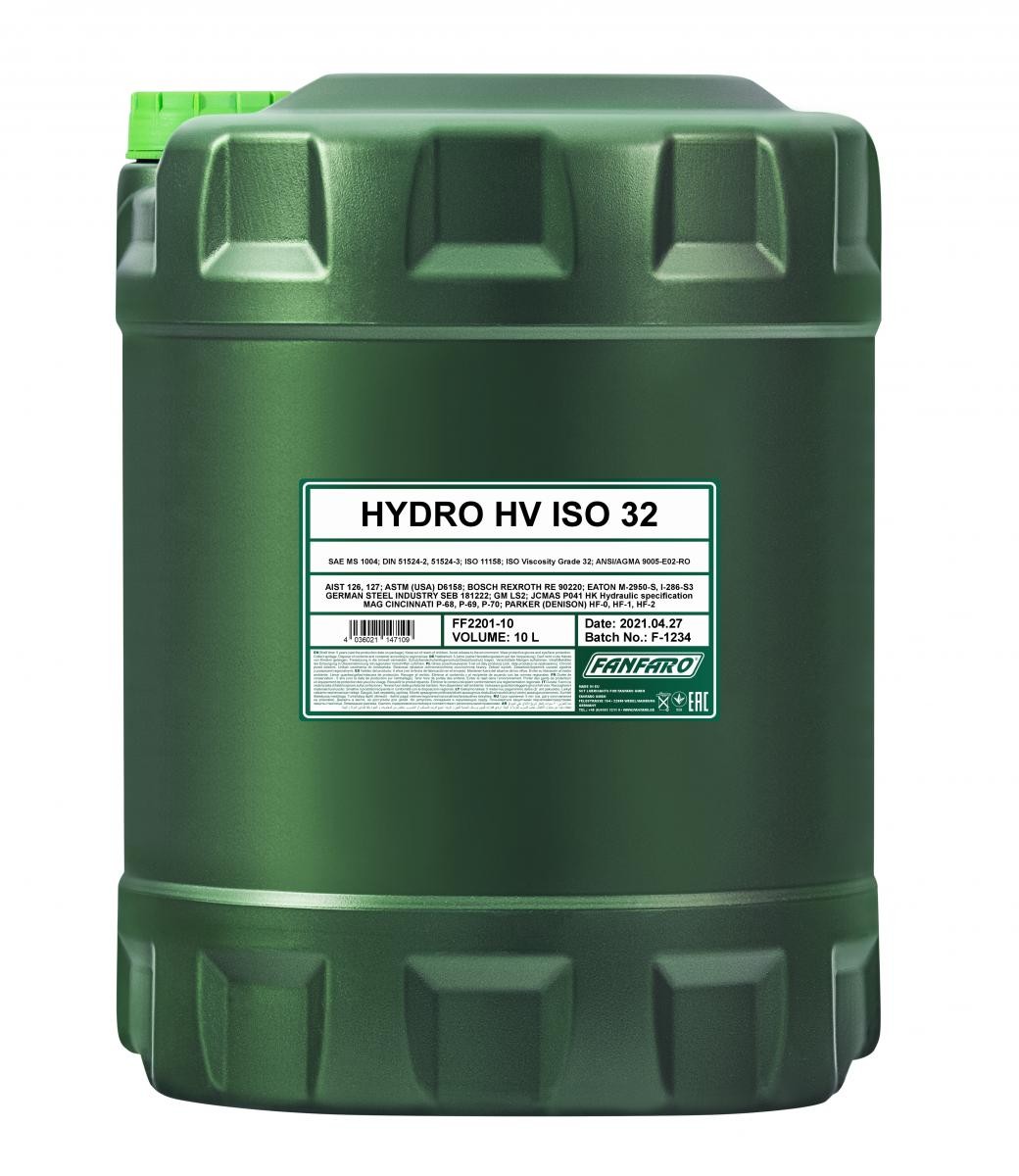 FANFARO HYDRO HV FF2201-10 Hydraulic Oil Capacity: 10l