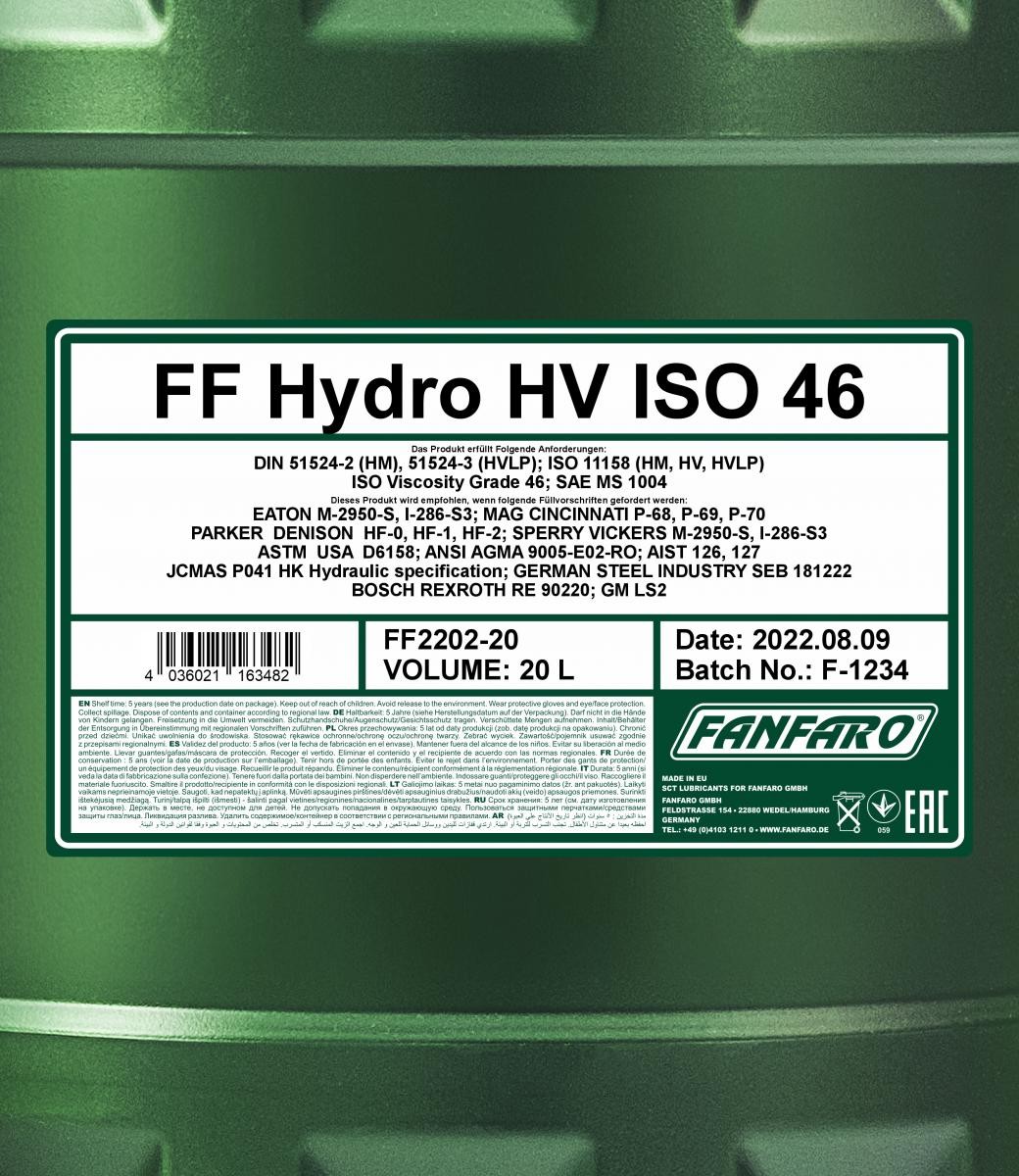 FANFARO Hydrauliköl FF2202-20