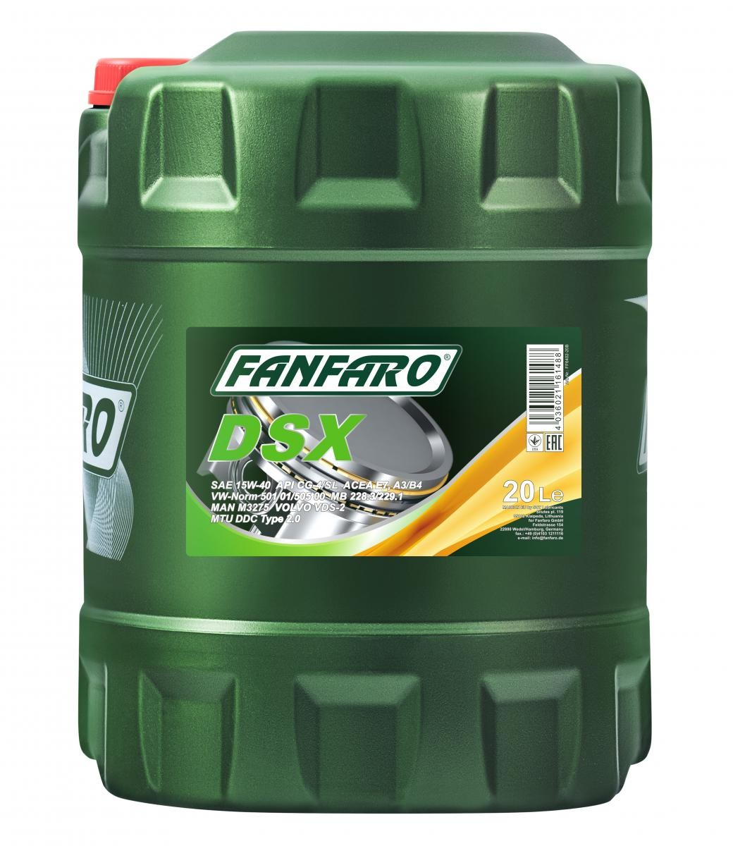 FANFARO Master Line, DSX 15W-40, 20l, Mineral Oil Motor oil FF6402-20 buy