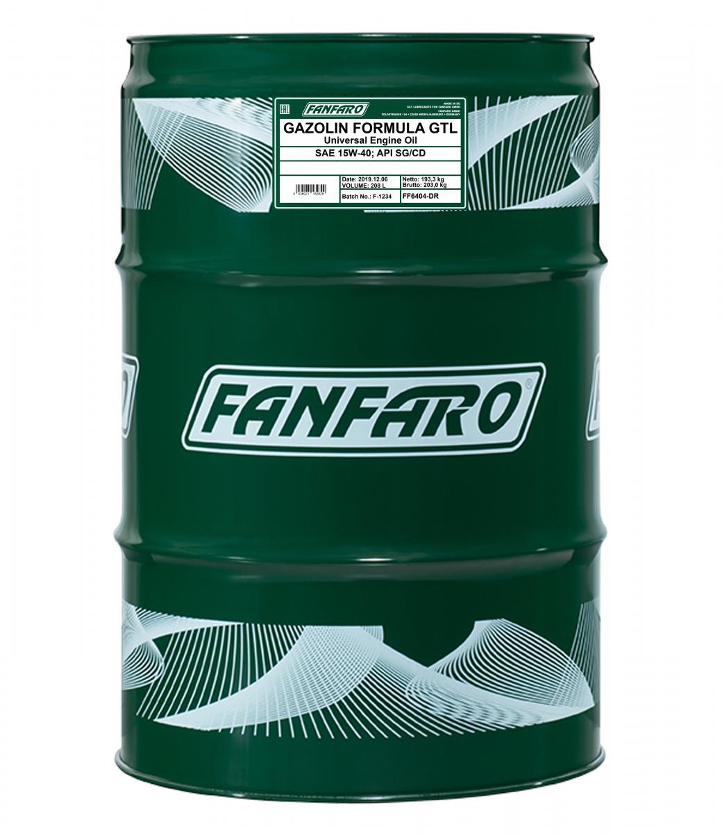 FANFARO Master Line, Gazolin Formula GTL 15W-40, 208l, Teilsynthetiköl Motoröl FF6404-DR kaufen