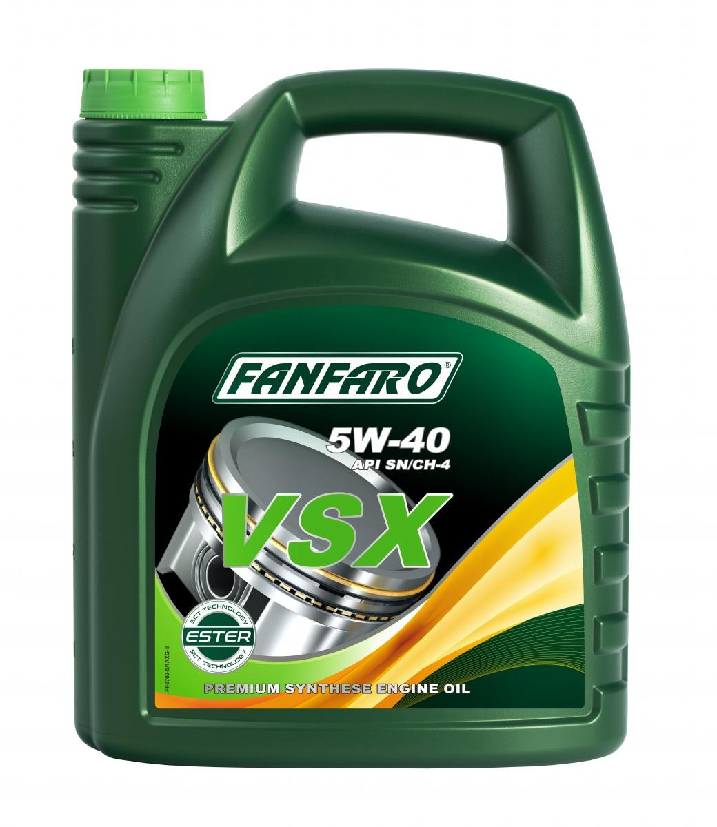 Motor oil FANFARO 5W-40, 5l, Synthetic Oil longlife FF6702-5