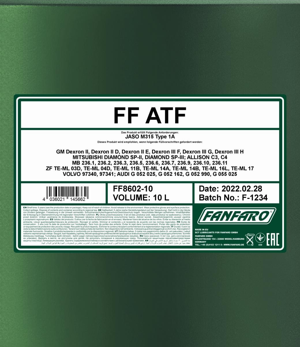 FANFARO Automatic transmission fluid FF8602-10