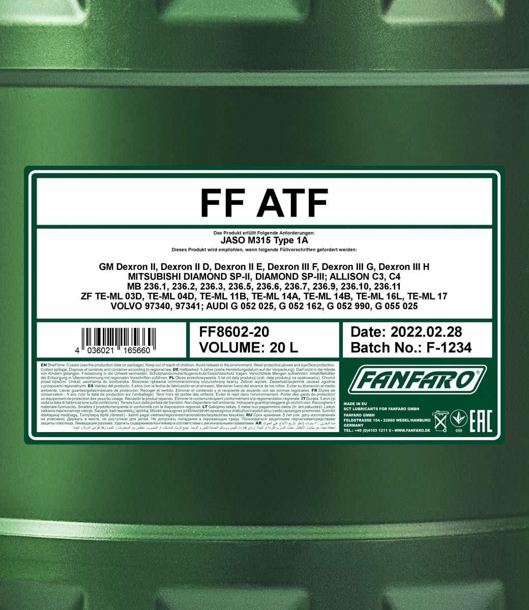FANFARO Automatic transmission fluid FF8602-20