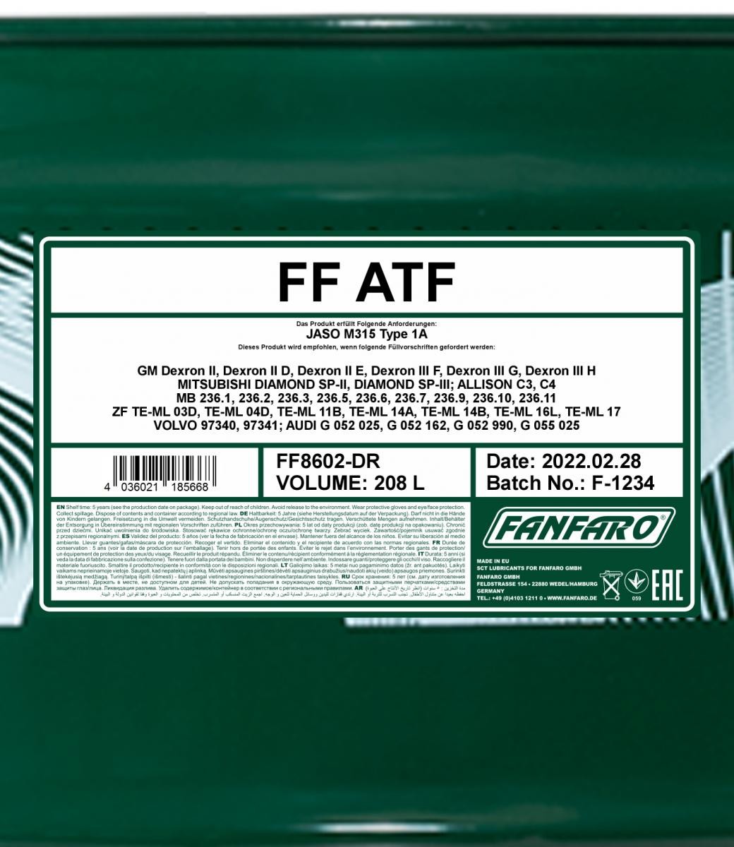 FANFARO Automatic transmission fluid FF8602-DR