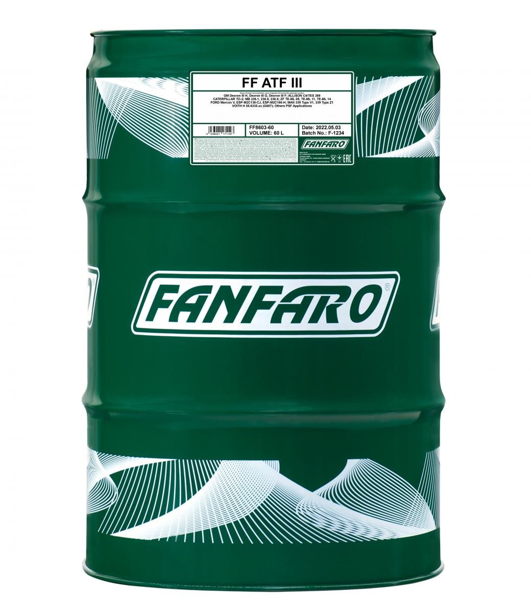 FF8603-60 FANFARO Atf VOLVO ATF III, 60l