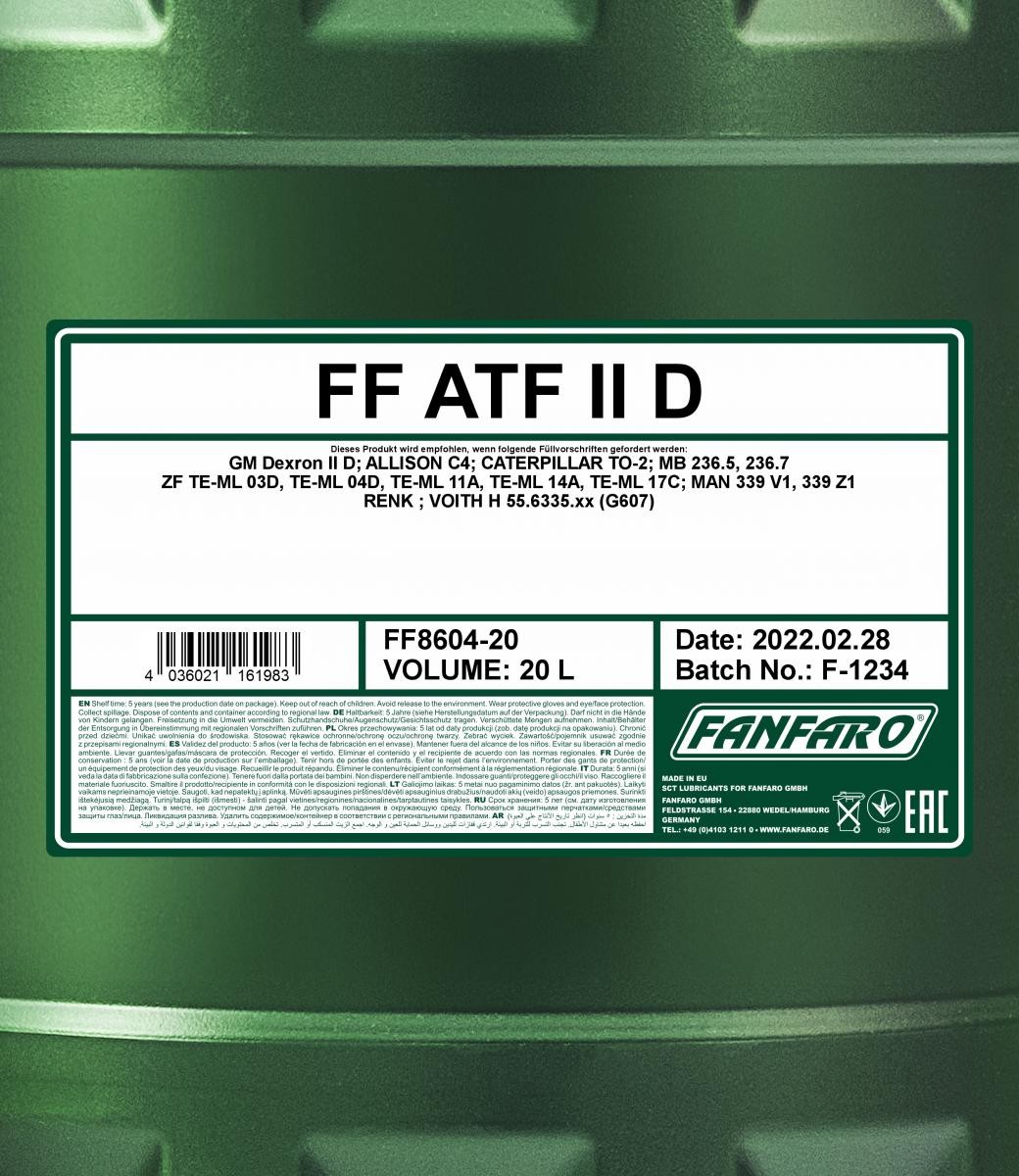 FANFARO Automatic transmission fluid FF8604-20