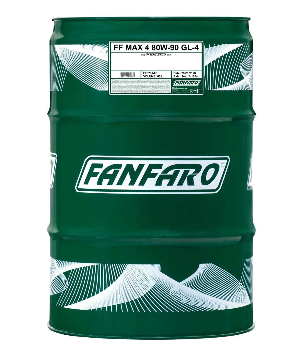 FANFARO MAX 4 80W-90, Inhoud: 60L MIL-L 2105 Versnellingsbakolie FF8701-60 kopen